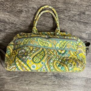 Vera Bradley Yellow and Green Paisley Travel Bag